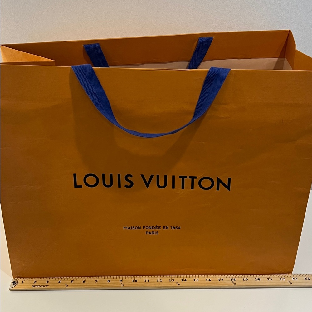 Louis Vuitton Bold Orange Bag with Blue Handles - Picture 4 of 4